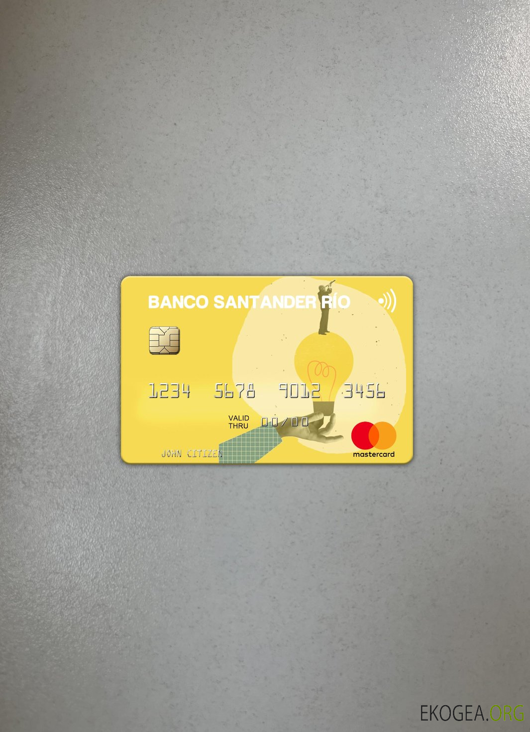 Argentine Banco Santander Río mastercard photolook recto
